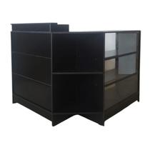 Balcão Caixa + Vitrine Lojas E Comércios Em Geral 100% Mdf Preto - Suprema Móveis Balcão Caixa + Vitrine Lojas E Comércios Em Geral 100% Mdf Preto - Suprema Móveis