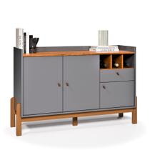 Balcão Cantinho do Café com Espaço para Garrafa 3 Portas e 1 Gaveta Para Sala de Estar/Jantar Elegante