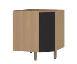 Balcão Canto Diagonal 74 Cm sem Tampo 1 Porta Slim Luciane Moveis Balcão Canto Diagonal 74 Cm sem Tampo 1 Porta Slim Luciane Moveis