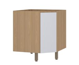 Balcão Canto Diagonal 74 Cm sem Tampo 1 Porta Slim Luciane Moveis Balcão Canto Diagonal 74 Cm sem Tampo 1 Porta Slim Luciane Moveis