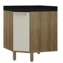 Balcão Canto Diagonal Com Tampo 1 Porta Luciane Isis Avela/mocca