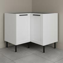 Balcão Canto em L 90cm em Mdf com 2 Portas e 2 Prateleiras Cz Balcão Canto em L 90cm em Mdf com 2 Portas e 2 Prateleiras Cz