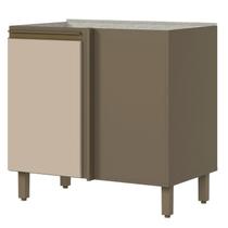 Balcão Canto Reto 01 Porta Connect Duna/Cristal