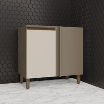 Balcão Canto Reto 1 Porta (sem Tampo) Connect Henn - Duna/Cristal Balcão Canto Reto 1 Porta (sem Tampo) Connect Henn - Duna/Cristal