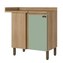 Balcão Canto Reto 94 cm 1 Porta Finesse Capuccino Menta - THB