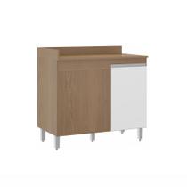 Balcão Canto Reto para Cozinha Sabrina 1 Porta 94cm 0459 Soluzione Movéis