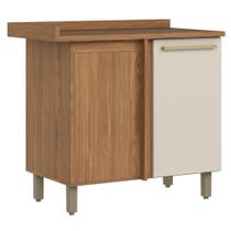 Balcão Canto Reto Requinte 1 Porta com Tampo MDP - Móveis Henn Balcão Canto Reto Requinte 1 Porta com Tampo MDP - Móveis Henn