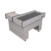 Balcão Check Out 1,30m Branco com Azul com Gaveta Toop Ormifrio Balcão Check Out 1,30m Branco com Azul com Gaveta Toop Ormifrio