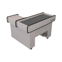 Balcão Check Out 1,30m Branco com Preto com Gaveta Toop Ormifrio Balcão Check Out 1,30m Branco com Preto com Gaveta Toop Ormifrio