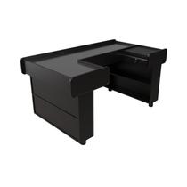 Balcão Check Out 1,80m Black Preto com Gaveta Toop Ormifrio Balcão Check Out 1,80m Black Preto com Gaveta Toop Ormifrio
