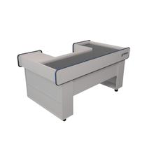 Balcão Check Out 1,80m Branco com Azul com Gaveta Toop Ormifrio Balcão Check Out 1,80m Branco com Azul com Gaveta Toop Ormifrio