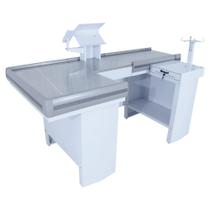 Balcão Checkout De Comercio Mesa Reta De 2M Para Supermercados Kit Innal