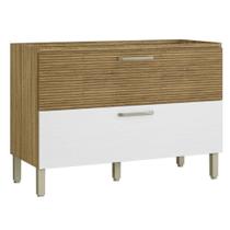 Balcão com 2 Gavetas Niagara Freijó Supremo Ripado Balcão com 2 Gavetas Niagara Freijó Supremo Ripado