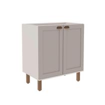 Balcão Com 2 Portas 80cm Para Cozinha Modulada Provençal MDF