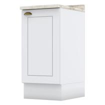 Balcao Com Tampo 1 Porta 40 cm MDF York CI365 902 Branco Calcare Henn