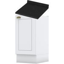 Balcao Com Tampo 1 Porta 40 cm MDF York CI365 902 Branco Nero Henn