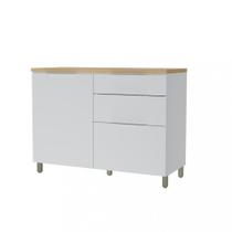 Balcão Com Tampo 100 MDF 1 Portas 3 Gaveta 120cm Marquesa Nesher Balcão Com Tampo 100 MDF 1 Portas 3 Gaveta 120cm Marquesa Nesher