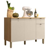 Balcao Com Tampo 120 Cm Mdf Vert Plus Freijo Soft Ktp