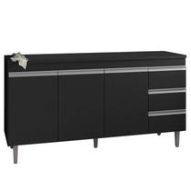 Balcao Com Tampo 150 cm 3 Portas Andreia Preto REAJL