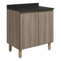Balcao Com Tampo 2P 60 cm MDF Kali 12220 Carvalho Toq Carvalho Toq Nicioli