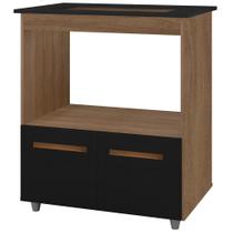 Balcao Com Tampo Cooktop 5 Bocas 75cm 9445 Savana Preto Mobbs