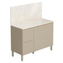 Balcão Com Tampo Cozinha Art 120 cm com 3 Portas e 2 Gavetas