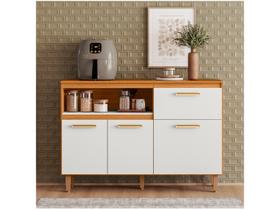 Balcão Com Tampo de 120cm 03 Portas e 01 Gavetas Sicilia Poliman