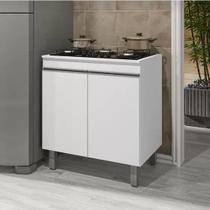 Balcão Com Tampo Para cooktop 4 Ou 5 Bocas Branco Clara Nathan