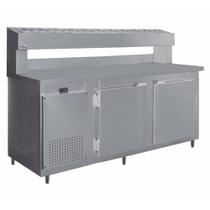 Balcão Condimentador Refrigerado Frilux 190cm Inox 500 Litros 127V RF-041