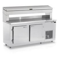 Balcão Condimentador Refrigerado Gelopar com Tampa Inox 127V GBPZ-190T