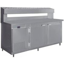 Balcão Condimentadora 1,90m RF-041 Frilux - Aquecimento nas Portas + Assoalho em Inox e Capacidade 11 GN 1/6 Balcão Condimentadora 1,90m RF-041 Frilux - Aquecimento nas Portas + Assoalho em Inox e Capacidade 11 GN 1/6