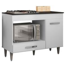 Balcão Cooktop 1 Porta Carla Branco 1770 AJL Móveis