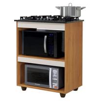 Balcão Cooktop 5 Bocas 2 Nichos Turim Nature/Off White