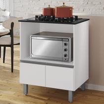 Balcão Cooktop 5 Bocas Renata 70cm 2 Portas para Cozinha com Tampo Cortado Balcão Cooktop 5 Bocas Renata 70cm 2 Portas para Cozinha com Tampo Cortado