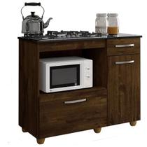 Balcão Cooktop 5 Bocas Violeta Basculante Ipê - kaiki Móveis
