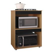 Balcão Cooktop Adriana 75 cm Amêndoa com Preto - AJL Balcão Cooktop Adriana 75 cm Amêndoa com Preto - AJL