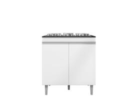 Balcão Cooktop Andreia Branco 4 ou 5 Bocas - Ajl Móveis