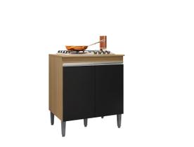 Balcão Cooktop Andreia Multiuso 4 Ou 5 Bocas - AM/ PT - Ajl Móveis