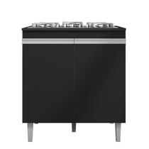Balcão Cooktop Andréia Preto Fosco - AJL Balcão Cooktop Andréia Preto Fosco - AJL