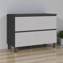 Balcão Cozinha 1 Porta 4 Gavetas 120cm com Tampo 100% MDF Lúmina Itatiaia