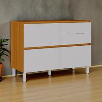 Balcão Cozinha 1 Porta 4 Gavetas 120cm sem Tampo 100% MDF Lúmina Itatiaia