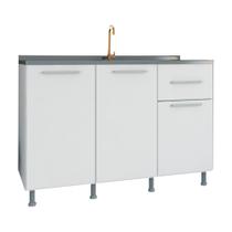 Balcão Cozinha 1,20 Pop com 01 Gaveta 03 Portas e com Tampo Móveis Paraná Balcão Cozinha 1,20 Pop com 01 Gaveta 03 Portas e com Tampo Móveis Paraná