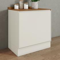 Balcão Cozinha 2 Portas com Tampo 80cm MDF Fineze Bege/Areia HP/Cinamomo