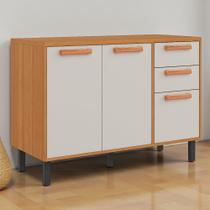 Balcão Cozinha 3 Portas 2 Gavetas 120cm com Tampo Nápoles Itatiaia