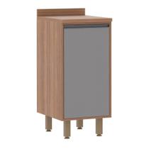 Balcão Cozinha 40 cm 1 Porta Cinza Puro Isa Luciane Móveis