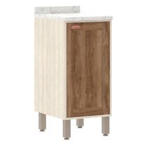 Balcão Cozinha 40 cm 1 Porta com Tampo Sofia Luciane Móveis