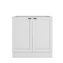 Balcão Cozinha 80cm 2 Portas sem tampo Unna - Branco Balcão Cozinha 80cm 2 Portas sem tampo Unna - Branco