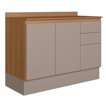 Balcão Cozinha Acacia 120cm Tampo 2 Portas 3 Gavetas Rodape Balcão Cozinha Acacia 120cm Tampo 2 Portas 3 Gavetas Rodape