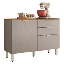 Balcão Cozinha Alba 120cm 2 Portas e 2 Gavetas com Tampo MDP - Demóbile