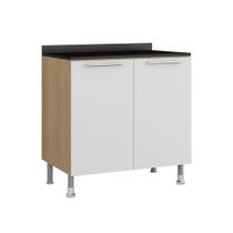 Balcão Cozinha Ditália Aspen 2Pt c/tampo CD-102 Cv/Br Cozy